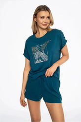 Henderson chic and comfort shorts and t-shirt womens pajamas  Adomoo